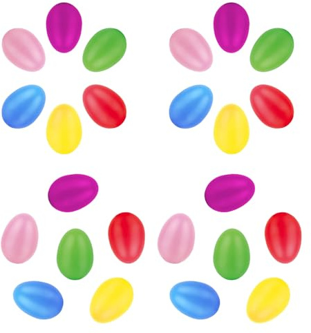 24 Stück Eier Maracas Eier Shaker Set Rasseleier Rhythmus Musikinstrument Egg Shakers für Babys und Kleinkinder