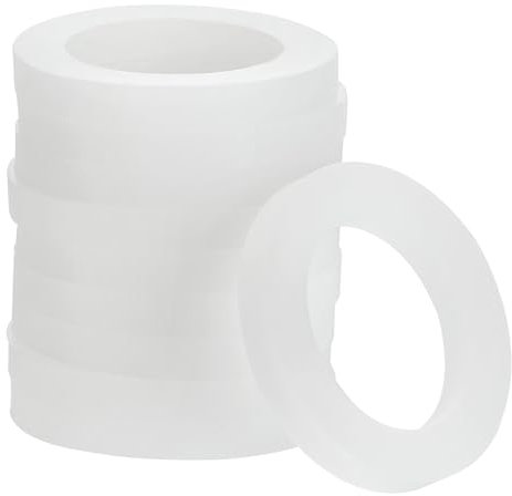 QUARKZMAN 20Stk Flache Unterlegscheibe Silikon Dichtungsringe 25mm AD 16mm ID 3mm Dicke Klar für Wasserhahn Rohr Wasserschlauch Isolierung Schrauben, Weiß