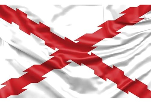 Bandera Aspa de Borgoña raso - Bandera Cuz de San Andrés de tela grande tamaño: 150 x 90 cm
