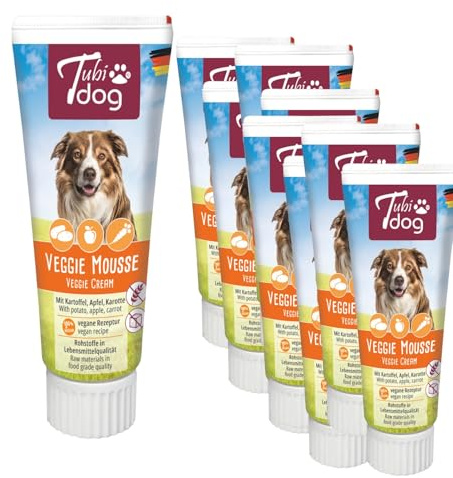 Tubi Dog Veggie Mousse für Hunde – Pflanzlicher Snack & Belohnung – Gesund & Lecker ohne künstliche Zusatzstoffe - Vegetarisch