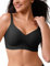 CLOSEMATE Nahtloser BH Damen Ohne Bügel Bequemer und Weicher Bügellose Komfort Büstenhalter Bralette Glattes Hautgefühl Sanfter Schwarz XL