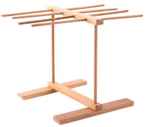 Ciieeo Spaghetti Drying Rack Pasta Maker Companion Beech Wood Noodle Stand Easy to Assemble Store