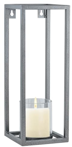 Moderner Wandkerzenhalter Armon modern aus Metall in Schwarz 41 cm