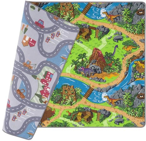 Pergamon Straßenteppich Beidseitig Kinder Spielteppiche für Kinderzimmer und Spielzimmer