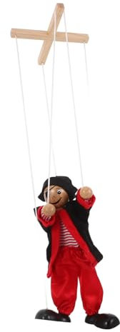PartyKindom Piraten Marionettenpuppe Holz Marionettenspielzeug Für Kinder Und Erwachsene Glatte Oberfläche Dekorative Handpuppe Für Puppentheater Und Interaktives Spiel