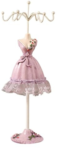 Asukohu Stilvoller Schmuck Display Rack Einzigartige Puppenmodell Ohrringe Halskette Rotierender Schmuckstand Für Mädchen Und Frauen
