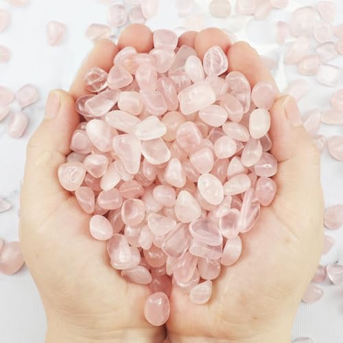 0,4 kg di quarzo rosa per acquario ghiaia di cristallo naturale schiacciato vaso riempitivo acquario decorativo succulente rocce sfuse burattato lucido forma irregolare