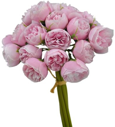 Generisch 27 Rosenköpfe künstliche Blumen Kunstseide Rosen für DIY Blumensträuße Hochzeitsfüllerblumen Tafelaufsätze Arrangements Brautparty Dekorationen Latex (Hot Pink One Size)