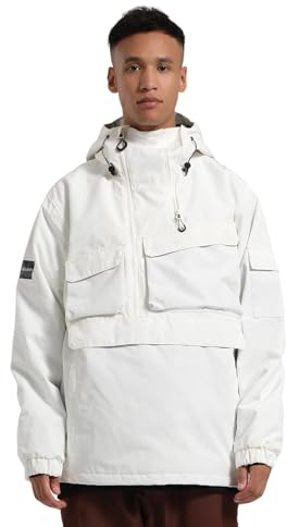 GSOU SNOW Mens Ski Jacket Snowboard Jacket - Baggy Waterproof Windproof Breathable Warm Hooded