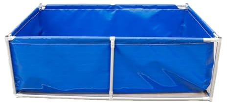 Bassin d'élevage en Toile pour Piscine Hors Sol, Bassin à Poissons étanche, Dimensions Personnalisables 150 x 100 x 50 cm, Bassin de Natation Bleu épais, Bassin de Jardin extérieur Durable