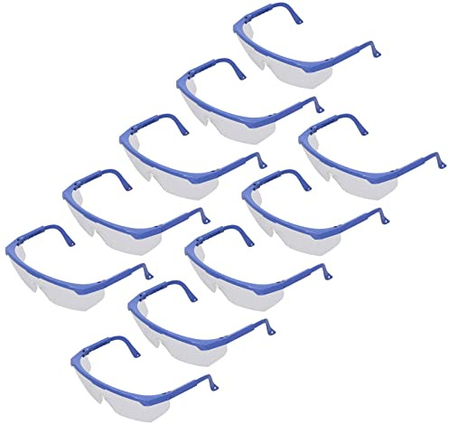 CHICIRIS 10 Piezas de Gafas de Seguridad de Plástico para Protección Ocular Segura en Construcción y Viaje