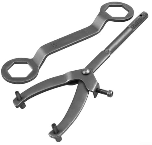 Y Shaped Motorcycle Pulley Wrench Double Head Spanner for Scooter Flywheel Clutch Removal 39-41mm Hexagon Nut Wrench Electric Vehicle Maintenance and Motorcycle Repair Tool
