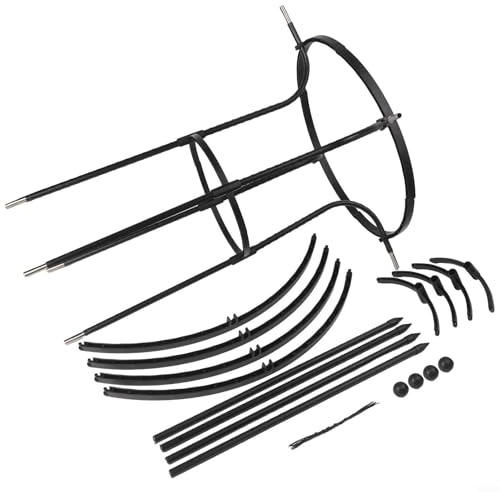 babominimer Cadre de grille pour plantes grimpantes d'extérieur – Support de vigne arqué pour roses, tomates et légumes, treillis en PVC résistant aux intempéries avec gain de place (90 cm)