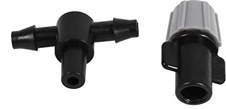 YWBL-WH Testa dell'Irrigatore, Irrigatore da Giardino da 20 Pezzi, a 3 Vie Collegabile, Giunto a T e Ugello Nebulizzante per l'irrigazione del Prato, Risparmio Idrico e, l'Ugello dell' Serve per