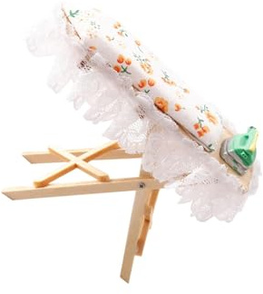 lopituwe Mini Tabla de Planchar, Modelo de Plancha Vapor, Planchar para casa muñecas, Juego Regalo para niños Que aprecian la diversión Las Casas muñecas, Muebles lavandería a