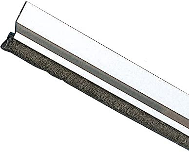 Amig - Boudin de Porte Adhésif Brosse en Aluminium | Économie d'Énergie | Anti-Insectes et Poussière | Installation Facile | Qualité Durable, Zingage, 1000 mm, Aluminium