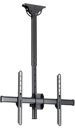 StarTech TV Ceiling Mount 32in to 75in, VESA (FPCEILPTBSP) | Hanging Single Screen Vesa Mount for 32-75 TVs/Displays, Height Adjustable Telescopic Pole