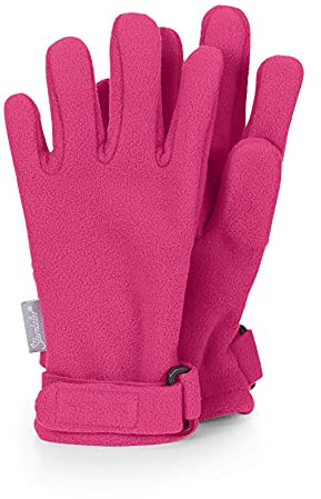 Sterntaler Fingerhandschuhe aus wasserabweisendem Microfleece mit Klettverschluss, Alter: 3-4 Jahre, Größe: 3, Magenta