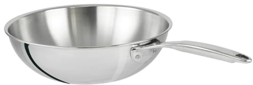Cristel Wok32Cpfsk Wok 32 Cm Inox Castel Pro Sans Couvercle