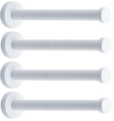 NELXULAS Classic White Stainless Steel Single Super Heavy Duty Wall Mount Hook, Coat Hanger, Bath Towel Hooks (8, 4 PCS)