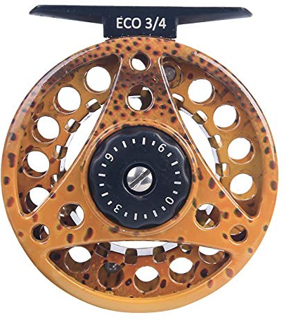 MAXIMUMCATCH ECO Serie Fliegenrolle großer Spulenkern mit Druckguss-Aluminum-Körper Fliegenfischen Rolle in 3/4wt 5/6wt 7/8wt, Silver/Schwarze/Regenbogen, mit Schnüre Combo