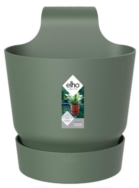 elho Greenville Easy Hanger 19.5 - Blumentopf für Balkon - 100% recyceltes Plastik - Ø 19.5 x H 23.7 cm - Grün/Laubgrün