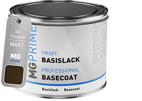 MG PRIME Peinture voiture pot en litre pour Peugeot M4K1 Noyer Americain Nacre/Hickory Nacre base 0,5 litre 500ml