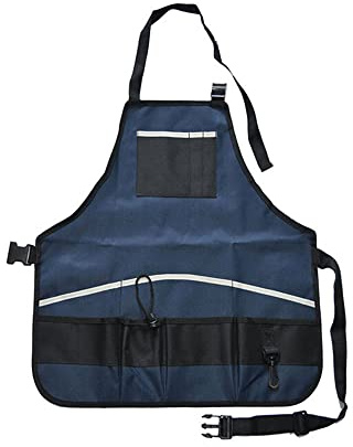 Acofuns Tablier de travail en toile cirée imperméable avec poches pour outils de cuisine et de jardin