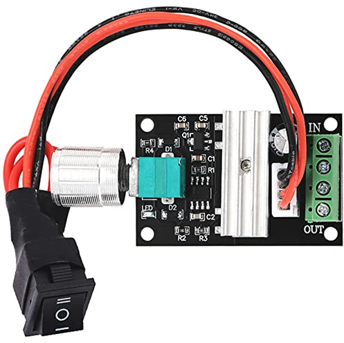 Greluma 1 Stück 6V 12V 24V 3A 80W DC-Motor Drehzahlregler (PWM) Einstellbarer reversibler Motortreiber Schalter