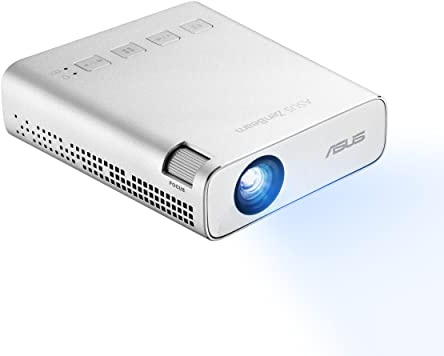 ASUS ZenBeam E1R mini LED projector – 200 LED lumens, WVGA (854x480) resolution, automatic portrait projection mode, built-in battery for up to 4-hour portable video playback