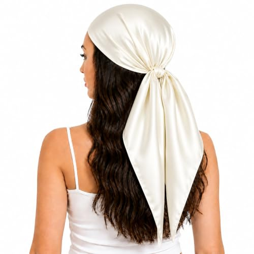 FAIRYGATE Damen Seidentuch Quadrates Bedrucktes Halstuch Satin Seidenschal Kopftuch 70x70cm