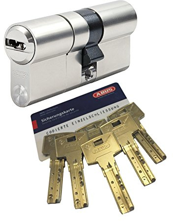 ABUS Bravus.3000 MX Doppelzylinder mit Sicherungskarte und 6 Schlüssel, Länge (a/b) 30/40mm (c=70mm), modulare Bauweise MX erhöhter Bohr.- Zieh- u. Abreißschutz, mit Not-u. Gefahrenfunktion