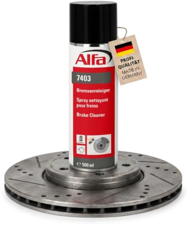 7403 Alfa - Nettoyant de Freins, 12 pièces, 500 ML, Puissant, sans résidus, à Base d'hydrocarbures, enlève Les Graisses, Les huiles et Les résines