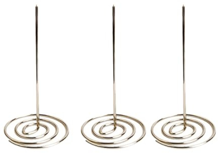 3 Piezas Soporte para Recibos, Tira de Soporte de Boleto de Restaurante, Titular Del Recibo, Memo de Metal Papel Carpeta Enchufar Acero Inoxidable Oficina Memorándum