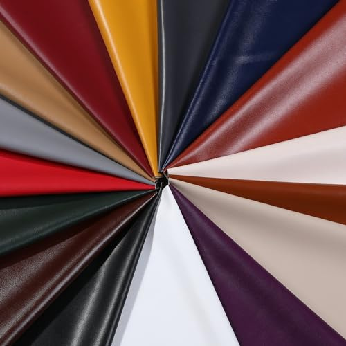Konstlädertyg slät vinyl konstläder lätt klädsel hantverk material, 16 färger, hållbar och svår lyxig nappa, Neotrims UK. Svart, 1 meter