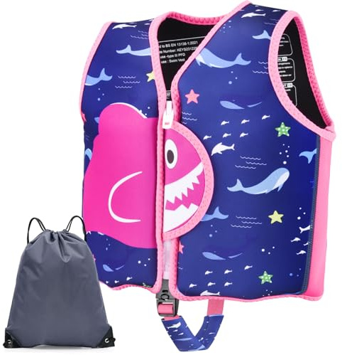 YIKANWEN Neopren Schwimmweste für Kinder, 3-6 Jahre, 19-30 kg, M