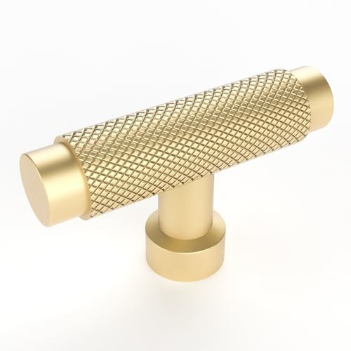 Amerdeco 1.3 Inch (32MM) Kitchen Cabinet Knobs and Pulls for Dresser Drawers and Bathroom Cabinets, Gold, AM011