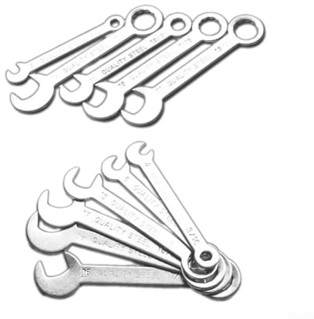 Getdoublerich Mini llave combinada de 18 piezas, 1-18 mm, juego de llaves de trinquete de mini zócalo, herramienta de reparación de llaves portátiles