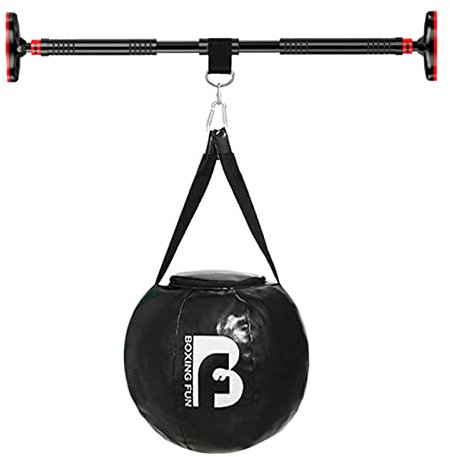 Boxsack mit Ständer für Erwachsene, robust, Tür-Speed-Boxball für Erwachsene/große Kinder/Männer/Frauen, Heimbüro, Fitnessstudio, Fitness, Stressabbau-Spielzeug