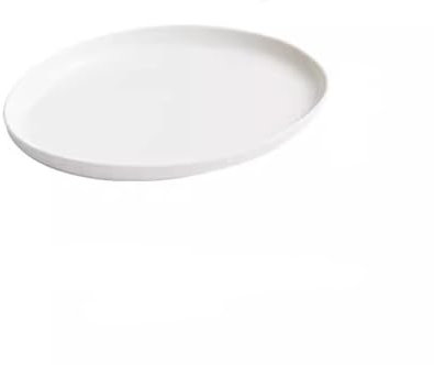Essteller-Sets für die Küche Keramikteller, leichter luxuriöser gedämpfter Fischteller, ovaler Haushaltsteller, künstlerische Konzeption, Geschirr, Speiseteller Keramik-Flachteller-Set ( Size : L )