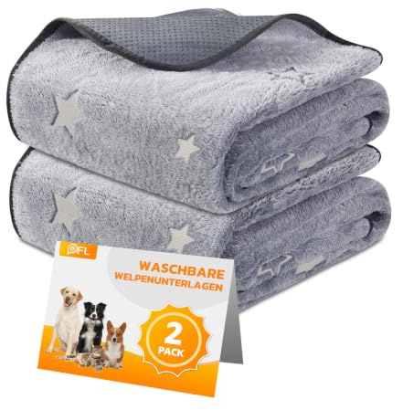 PICK FOR LIFE Welpenunterlagen Waschbar Schnell Absorbierend für Hunde | Haustier-Urinunterlage Wiederverwendbar, 2er Set Hundeunterlagen Trainingspads für Welpen Alte oder Inkontinente, 79*92cm