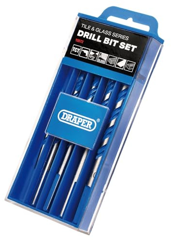 Draper 6pcs TCT Tile and Glass Drill Bit Set - 10072 - for Tiles, Ceramics, Marble, Glass and Mirrors