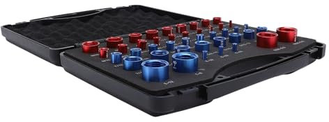 Verifica Filettatura 23 Pollici, Misuratore Portatile per Identificare le Dimensioni di Dadi e Bulloni per Aree Difficili, Strumento Metrico in Metallo - 21 Calibri, Vari