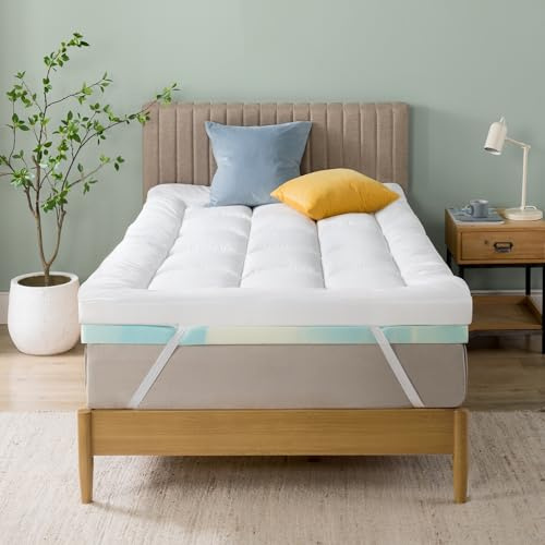 Zinus Topper Materasso 80x190 cm – Spessore 10 cm – Schiuma Cooling Airflow – Traspirante e a Rigidità Media – Certificato OEKO-TEX – Lavabile in Lavatrice