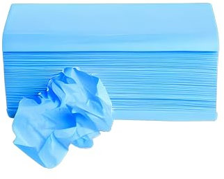 Toalla Azul 22,56 x 21 cm 2Hojas 20P x 150H Total: 3000 Unidades - Toallas Desechables, Secamano Papel Secamanos, Toallitas Biodegradables