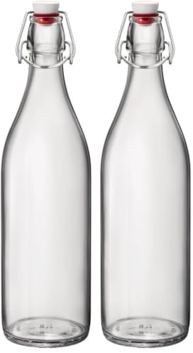 Bormioli 324Y – Bouteille Giara Transparente,1 litre (Lot de 2)
