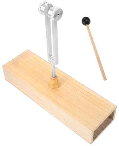 ELAYARD Stimmgabel Aluminiumlegierung mit Holzkiste und Schlägel Langlebig und Tragbar Geeignet für Meditation Klangbehandlung Stressabbau Vielseitiges Musikinstrument für Musiker und