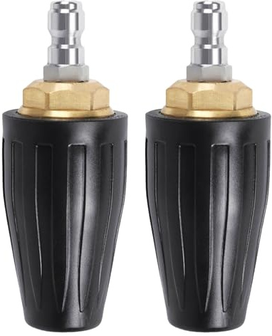 SUPVOX 2 Pezzi Ugello Rotante Turbo in Alluminio per Idropulitrice Attacco Rapido Resistente alle Intemperie Efficienza Irrigazione Migliorata Design Naturale per Pulizia Profonda e