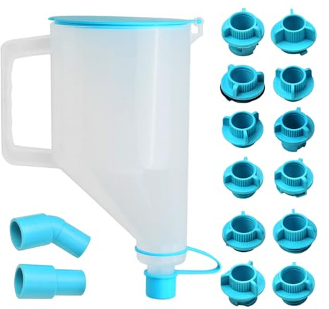 Zoomtools 15tlg Öl-Einfülltrichter-Satz | Auslaufsicheres Motoröl-Einfülltrichter-Set für kfz mit 14 Adaptern für einfaches Befüllen, Einhandbedienung