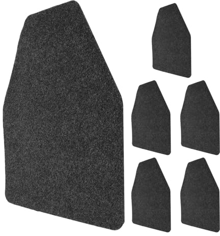 KOMBIUDA 6pcs Washable Urinal Floor Mats with Non-slip Backing Water Absorbent Bathroom Mat Commercial Urinal Pads for Men Restrooms Schools Hotels Stadiums